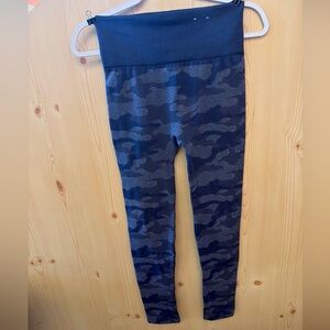 Wonderly Size L Tights/Leggins   Tummy Control Band Navy Geometric Design New